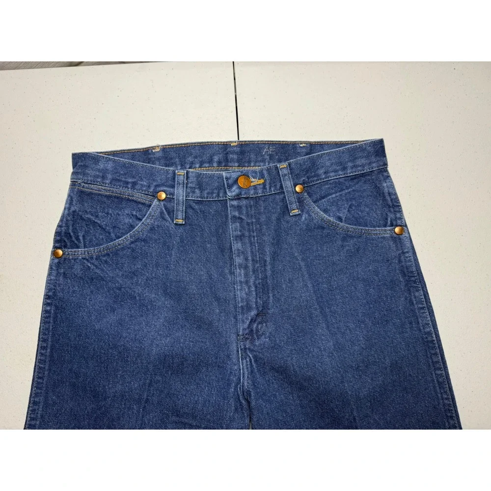 Wrangler 13MWZ Cowboy Cut Jeans Mens 30x34 Dark Wash Straight Leg Denim